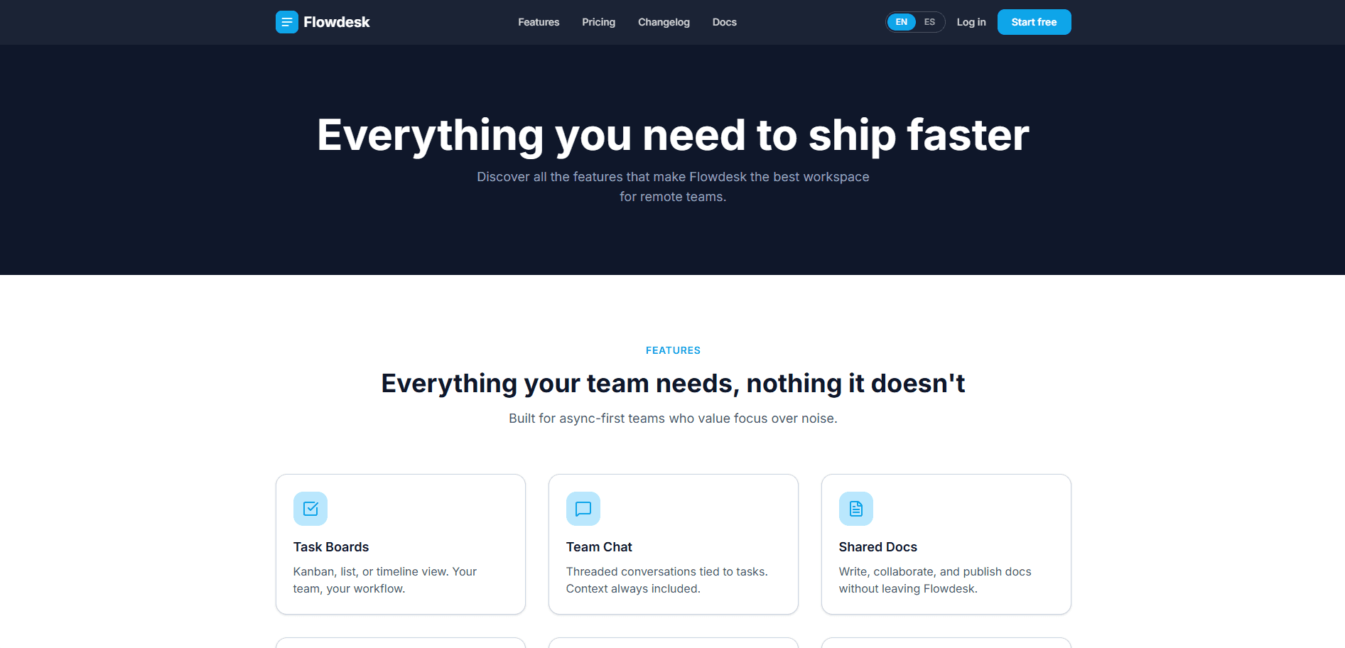 Flow Desk — Diseño de SaaS Helpdesk – Pantalla 2
