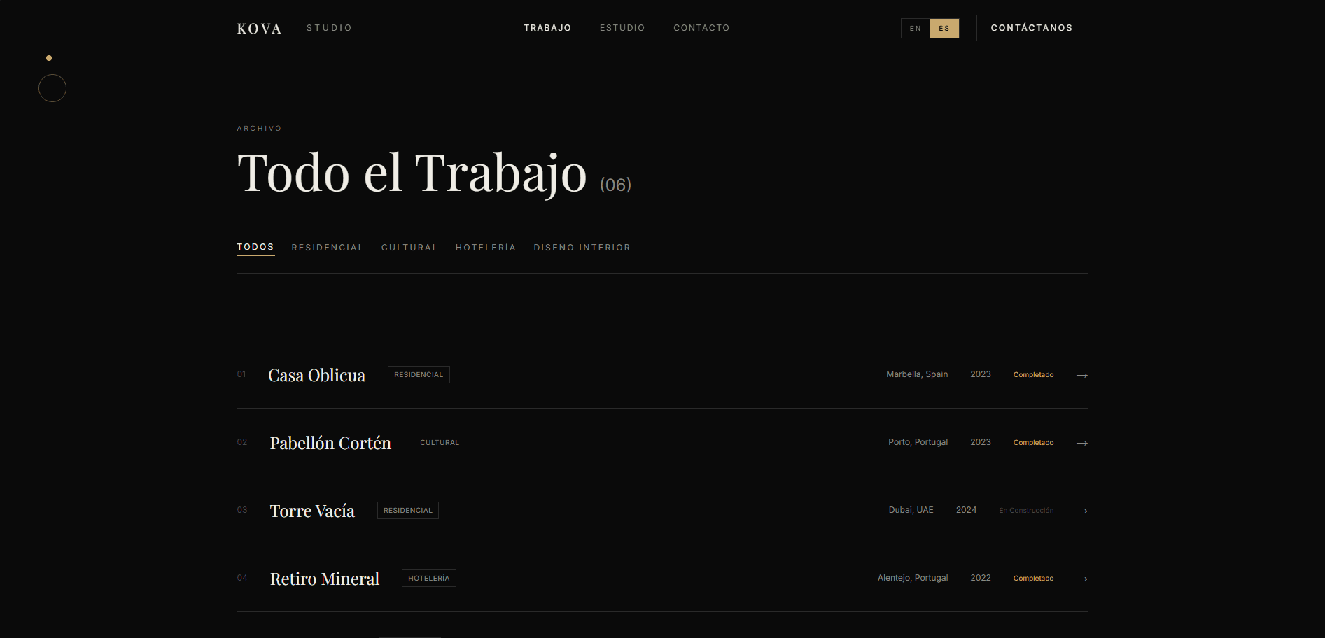Kova Studio — Diseño UI/UX – Pantalla 2