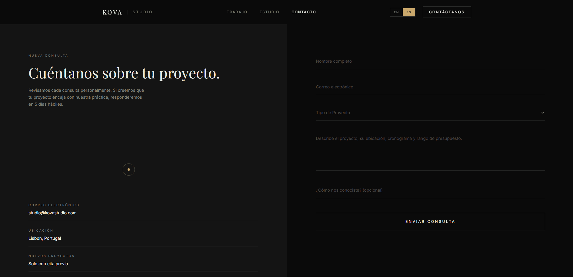 Kova Studio — Diseño UI/UX – Pantalla 4